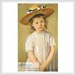 cross stitch pattern Child in a Straw Hat