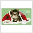 cross stitch pattern Christmas Kitten