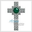 cross stitch pattern Celtic Cross March  Aquamarine 