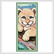 cross stitch pattern Cub Bookmark