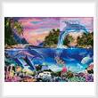 cross stitch pattern Dolphin Panorama