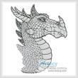 cross stitch pattern Dragon Profile