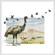 cross stitch pattern Emu