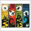 cross stitch pattern Halloween Banners