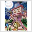 cross stitch pattern Halloween House