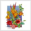 cross stitch pattern Hibiscus and Daylilies