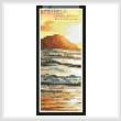 cross stitch pattern Island Sunset Bookmark