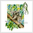 cross stitch pattern Koala Painting