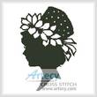 cross stitch pattern Lady Silhouette 5