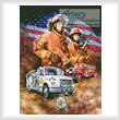 cross stitch pattern Fireman