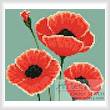 cross stitch pattern Mini Poppies