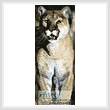 cross stitch pattern Mountain Lion Bookmark