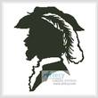 cross stitch pattern Man Silhouette