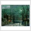 cross stitch pattern The Old Hall under Moonlight