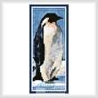 cross stitch pattern Penguin Bookmark