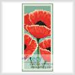 cross stitch pattern Poppies Bookmark