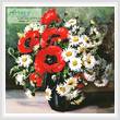 cross stitch pattern Poppies and Daisies