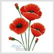 cross stitch pattern Poppies