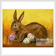 cross stitch pattern Rabbit with Eggs