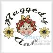 cross stitch pattern Raggedy Ann Circle