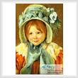 cross stitch pattern Sara in a Green Bonnet