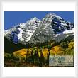 cross stitch pattern Snow Mountains