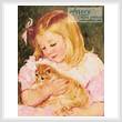cross stitch pattern Sara holding a Cat