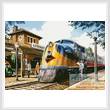 cross stitch pattern Train Station