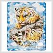 cross stitch pattern Tiger Cub on a Branch