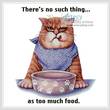 cross stitch pattern Too Much Food