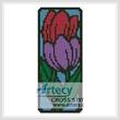 cross stitch pattern Tulip Bookmark