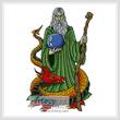 cross stitch pattern Wizard Dragon