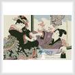 cross stitch pattern Young Man seducing a Geisha