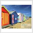 cross stitch pattern Bathing Boxes at Brighton Beach
