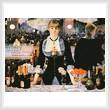 cross stitch pattern A Bar at Folies-Bergere