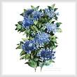 cross stitch pattern Blue Hydrangea