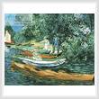 cross stitch pattern Bank of the Oise at Auvers