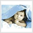 cross stitch pattern Baby Face (Blue)