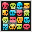 cross stitch pattern Candy Skulls