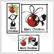 cross stitch pattern Christmas Kitty