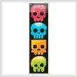 cross stitch pattern Candy Skulls Bookmark