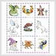cross stitch pattern Fantasy Sampler