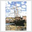 cross stitch pattern Boat at Low Tide, FeCamp