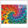 cross stitch pattern Fractal Flowers