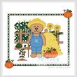 cross stitch pattern Farm Teddy Border 1
