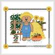 cross stitch pattern Farm Teddy Border 2