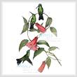 cross stitch pattern Green and Blue Sapphire Hummingbirds