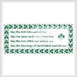 cross stitch pattern Irish Blessing