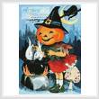 cross stitch pattern Jack O'Lantern Witch
