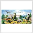cross stitch pattern Land of the Dinosaurs